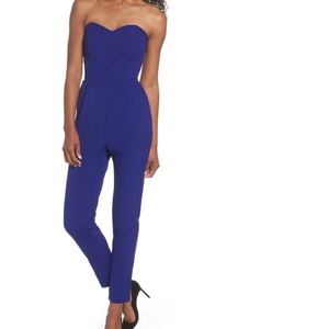 NWT Adelyn Rae Strapless Blue Jumpsuit
